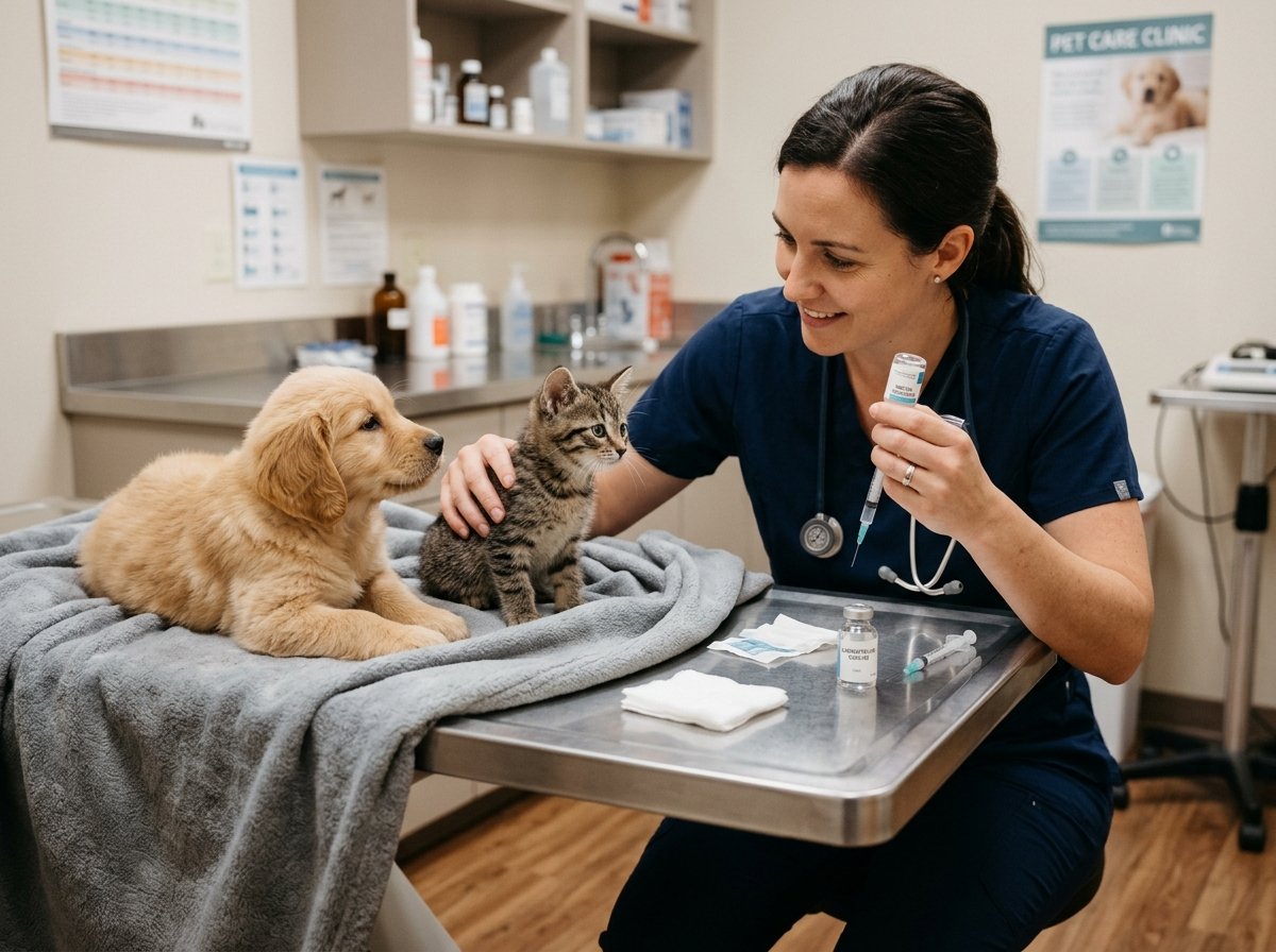 Vacinação com vacinas importadas e imunização para cães e gatos